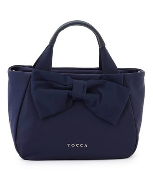 TOCCA RIBBON CUBE NYLON MINI TOTE ミニトートバッグ ネイビー系