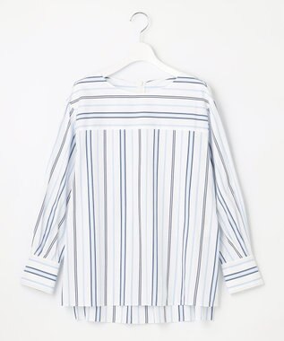 自由区 【XSサイズ～/洗える】SOMELOSシャーティング プルオーバーブラウス スカイブルー系1