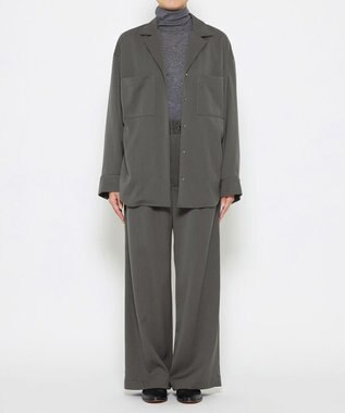 uncrave 【UNISEXあり】ギャバジン シャツ（uncrave WHITE） スレート