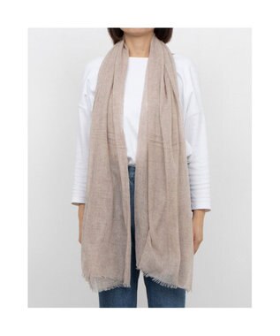 UNBILLION カシュネ cache nez / カシミヤエアリー無地ストール ベージュ