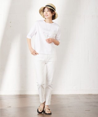 J.PRESS LADIES ダブルドロップ ネックレス シルバー系
