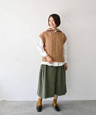 muuc 〈オーガニックコットン〉〈コットンブロード生地〉〈カラーにより異なる生地〉〈通年着られる〉コットン裾プリーツ ブラウス ホワイト