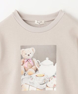 ANY KIDS 【春まで主役】フォトプリントトレーナー グレージュ