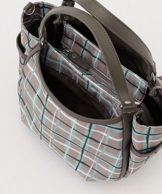 Y'SACCS ドローイングチェック2WAYミニトート グレージュ