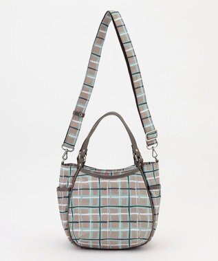 Y'SACCS ドローイングチェック2WAYミニトート グレージュ