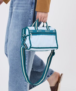 LeSportsac MINI DUFFEL CROSSBODY/スペクテイタークリアスカイ/ティール スペクテイタークリアスカイ/ティール