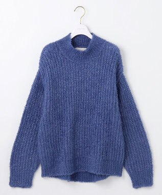 ANY SIS 【洗える】ブークレースパンコール ニット ブルー
