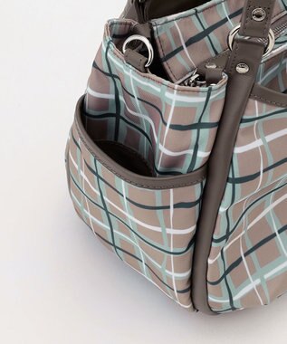 Y'SACCS ドローイングチェック2WAYミニトート グレージュ