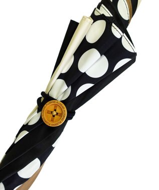 +RING レディース向け プラスリング 長傘 60cm BLK/BGE T1346 黒