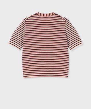 Paul Smith 【洗える】マルチボーダー ニット カーディガン ピンク