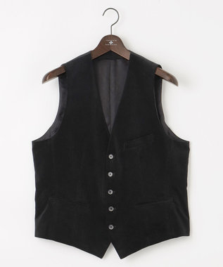 JOSEPH ABBOUD 【遠州産素材/オーガニックコットン】ソフトコーデュロイ ベスト ブラック系