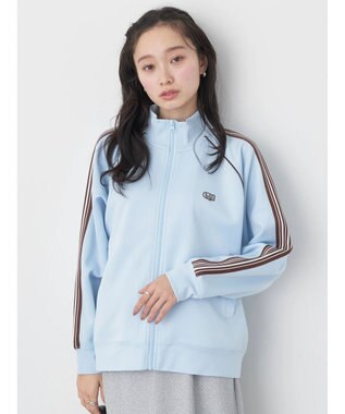 earth music&ecology スポーティー袖ラインブルゾン Sax