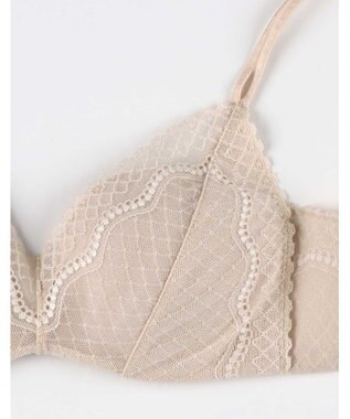 une nana cool 【リニューアル】364ブラ レース ノンワイヤーブラ ベージュ
