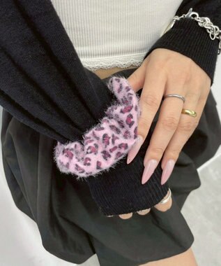 WEGO Lシャギーレオパードシュシュ