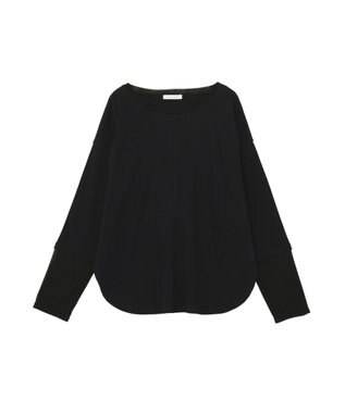 Green Parks 袖チュールリブプルオーバー Black