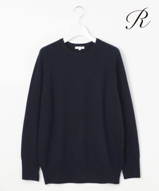23区 S 【R(アール)】ウールカシミヤ ラグランスリーブ ニット ネイビー系