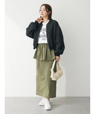 Green Parks ・ＳＵＧＡＲ　ＳＰＯＯＮ　エンボスチェックブルゾン Black