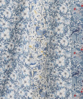 JOSEPH HOMME 【LIBERTY】 パッチワークリバティ 半袖シャツ サックスブルー系3