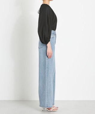 NAVE 【ReNAVE　洗える】ワイドストレッチデニム アイスブルー