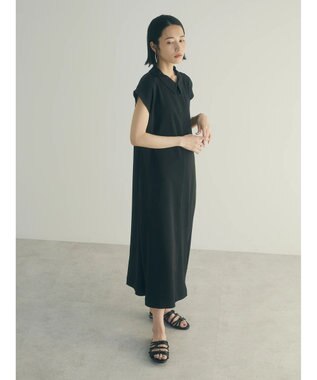 Green Parks armonia.襟付きフレアワンピース Black