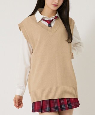 WEGO 【SCHOOLITEM】無地ニットベスト