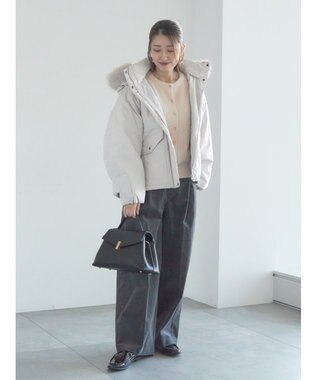 Te chichi 【宮本茉由着用】コーデュロイワイドパンツ チャコールグレー
