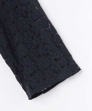 組曲 L 【先行予約・WEB限定】フラワーラッセルレーススタンド襟 ブラウス ネイビー系