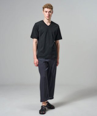 JOSEPH HOMME 【HIGH GRADE LINE】東北コットン  VネックTシャツ ブラック系