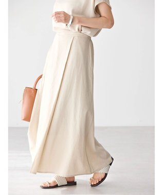 AMERICAN HOLIC リネンブレンドフレアスカート1 Light Beige