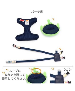 PET PARADISE 犬 ハーネス ディズニー トイ・ストーリー リュック付き 【３Ｓ】 エイリアン 黄緑