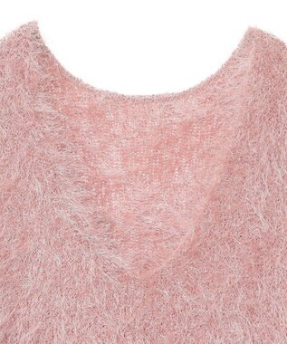 AMERICAN HOLIC 選べる丈２サイズ前後２ｗａｙシャギーベスト Pink