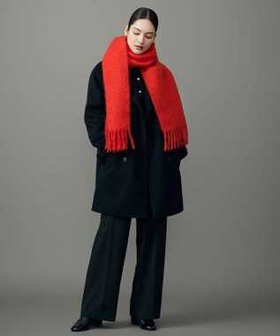 自由区 【カタログ掲載】フラッフィー マフラー ブラッドオレンジ