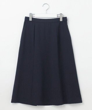自由区 【セットアップ対応・UVカット・接触冷感・洗える】ライトストレッチフレア スカート ネイビー