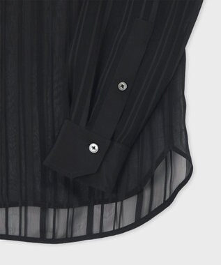 Paul Smith シアー ストライプ ブラウス ブラック