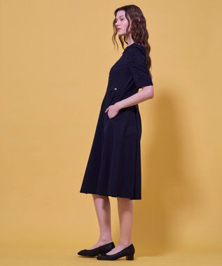 TOCCA LACE A LA CARTE HALF SLEEVE ドレス ネイビー系