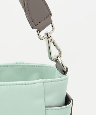 Y'SACCS ナイロン×リサイクルレザー　ホック2WAYトート　Mサイズ ミント