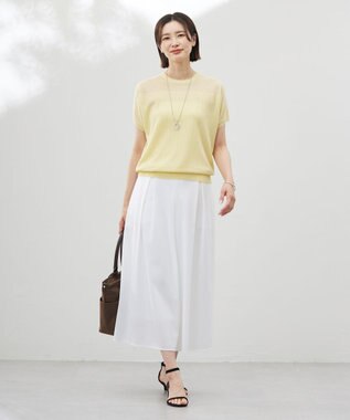 J.PRESS LADIES 【WEB限定カラーあり・洗える】トリコットジャージー フレアーパンツ ホワイト系