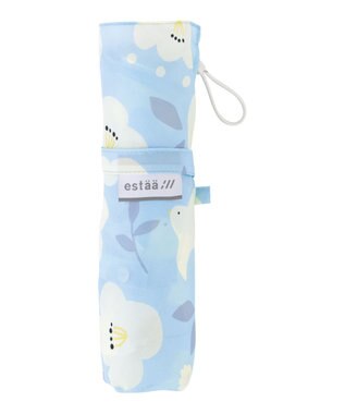 MOONBAT estaa 【耐風】折りたたみ傘 ハッピーバーズ UV ペールスカイ