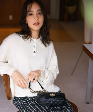 組曲 L ファンシーツィード ミニスカート ブラック系9