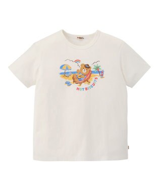 MIKI HOUSE HOT BISCUITS 【家族でおそろい】【155-185cm】アウトドアデザイン(大人用) 半袖Tシャツ ブルー