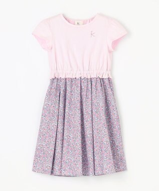 組曲 KIDS 【110-140㎝】ブルーアイドグラスドッキング ワンピース マカロンピンク系5