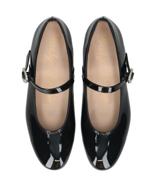 Bridget Birkin 【Bridget Birkin】モチーフパーツメリージェーンレインパンプス ブラックエナメル