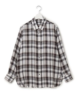 23区 【先行予約】LIBECOリネン チェック シャツ