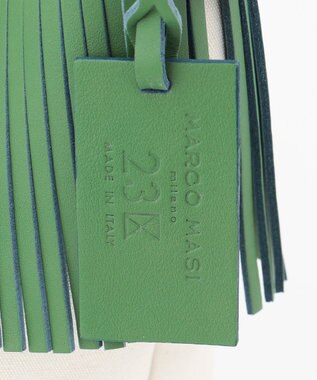 23区 【STORY7月号掲載】MARCO MASI レザーキャンバスコンビ ショルダーバッグ パイングリーン系