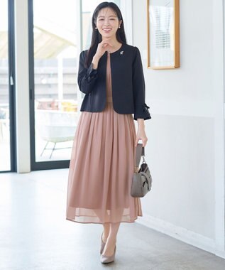 Tiaclasse 【新色追加】シフォンワンピース ピンク