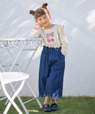 ANY KIDS 【WEB限定】7days プリント Tシャツ エクリュ×チェリー