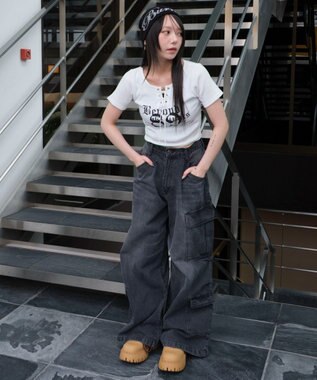 WEGO グラフィックレースアップちびT 柄2