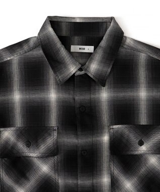 WEGO 【ユニセックス着用ITEM/SMLサイズ展開】オンブレチェックシャツ（LS） 柄1