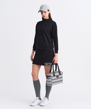 23区GOLF 【WOMEN】カノコダンボールスカート シワになりにくい ブラック系