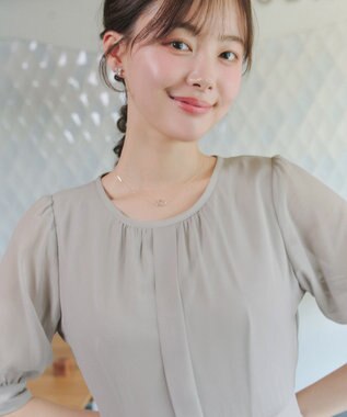 Tiaclasse 【新色追加】シフォンワンピース グレー